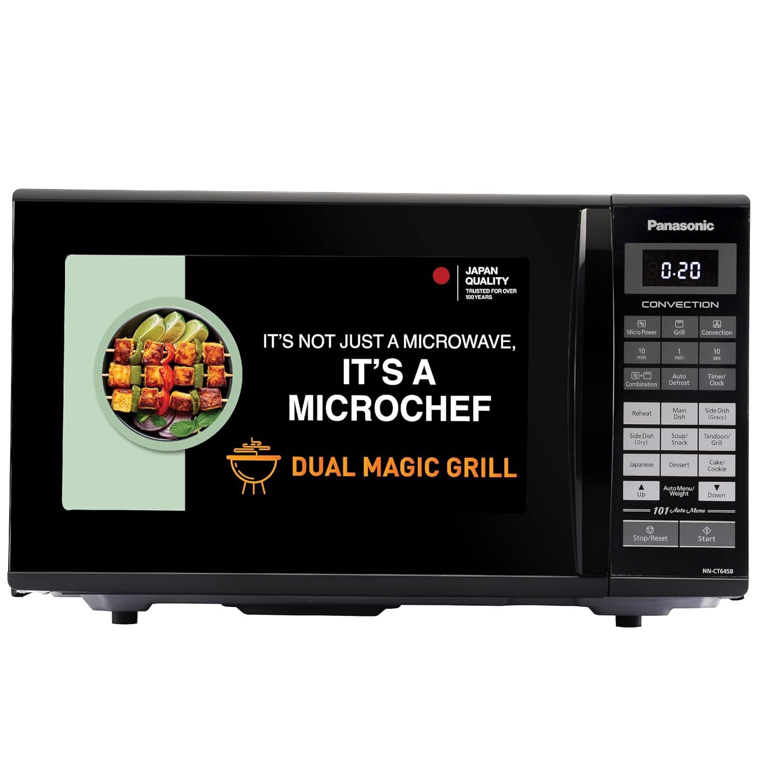 Panasonic 27L Convection Microwave Oven(NN-CT645BFDG,Black, Magic Grill)
