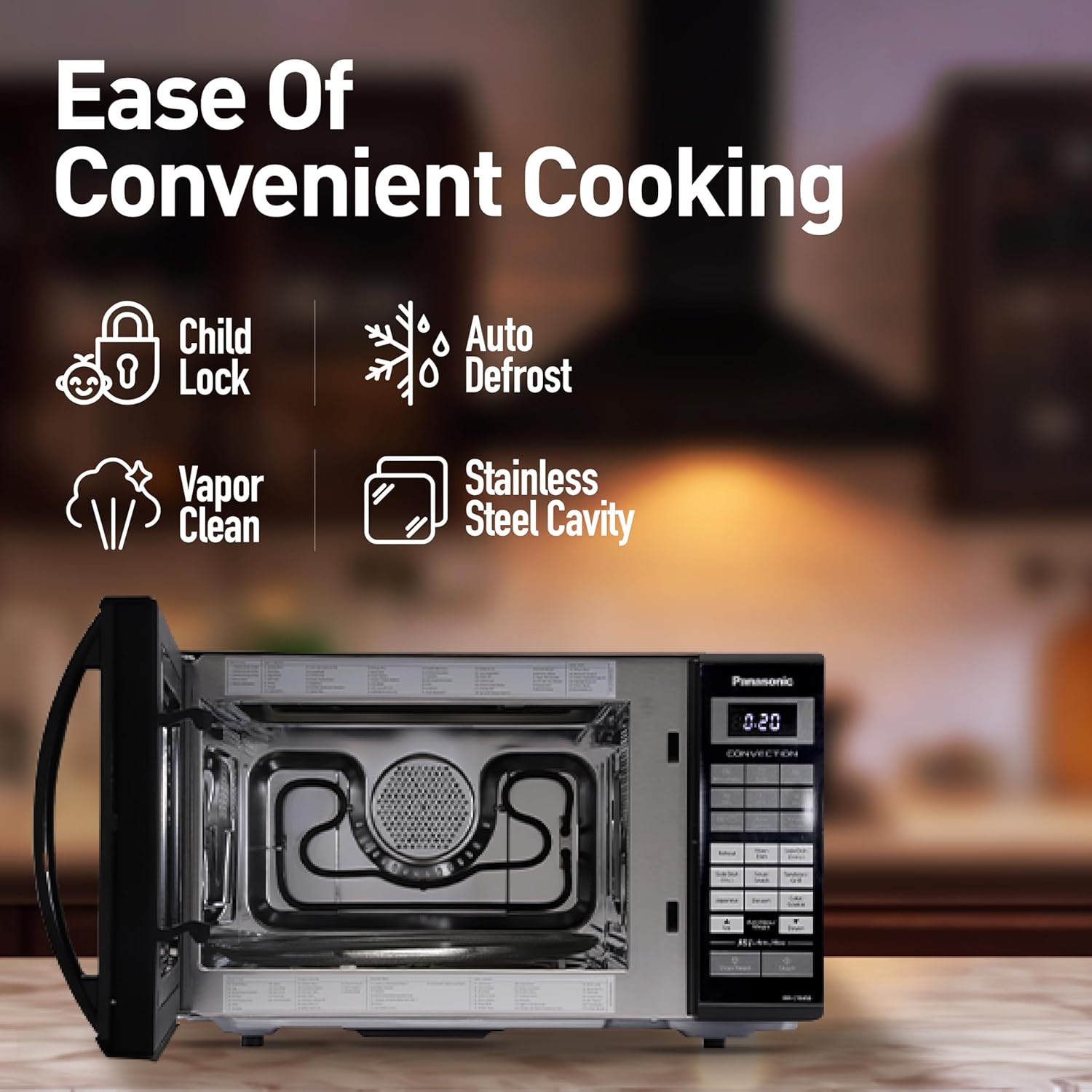 Panasonic 27L Convection Microwave Oven(NN-CT645BFDG,Black, Magic Grill) - View 7