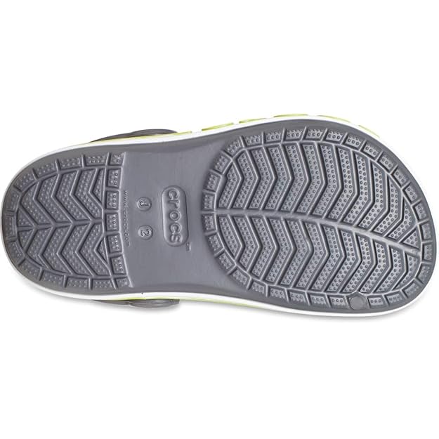 Crocs Unisex-Child Bayaband Clog Slate Grey/Lime Punch Clog - 4.5-5 Years, 11 Kids UK, 17.4 cms(C11) (207019-0GX) - View 6