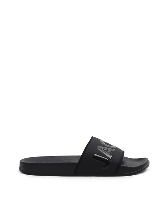 JACK&amp;JONES Men's Oversized Logo Print Pool Sliders - View 2