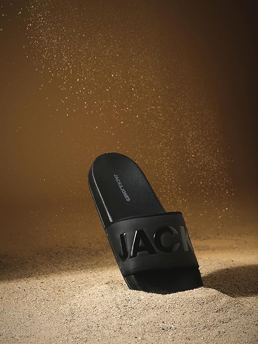 JACK&amp;JONES Men's Oversized Logo Print Pool Sliders - View 3