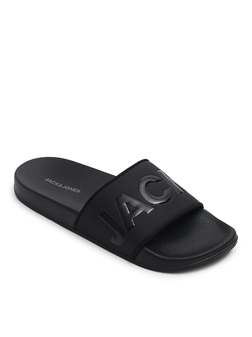 JACK&amp;JONES Men's Oversized Logo Print Pool Sliders - View 5