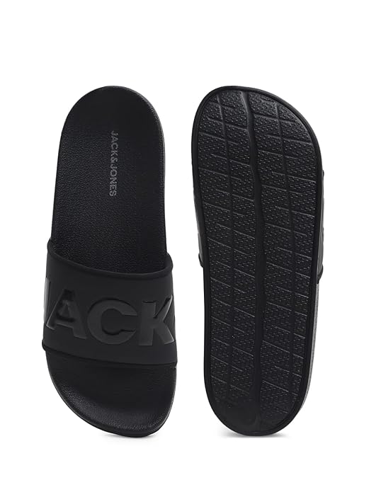 JACK&amp;JONES Men's Oversized Logo Print Pool Sliders - View 6